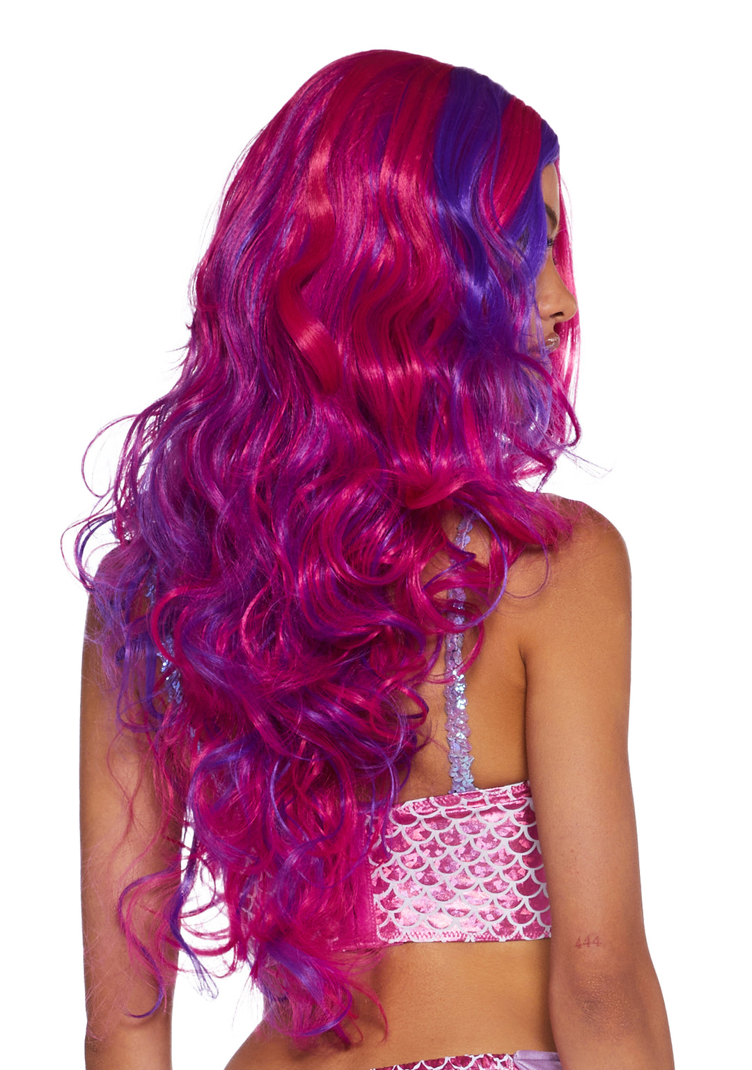 Trickz N' Treatz Two Tone Long Curly Mermaid Hair Wig - Pink - Image 3