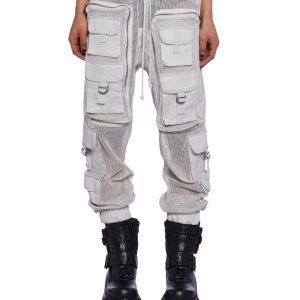 Club Exx Burning Man Fishnet Cargo Pants - Gray