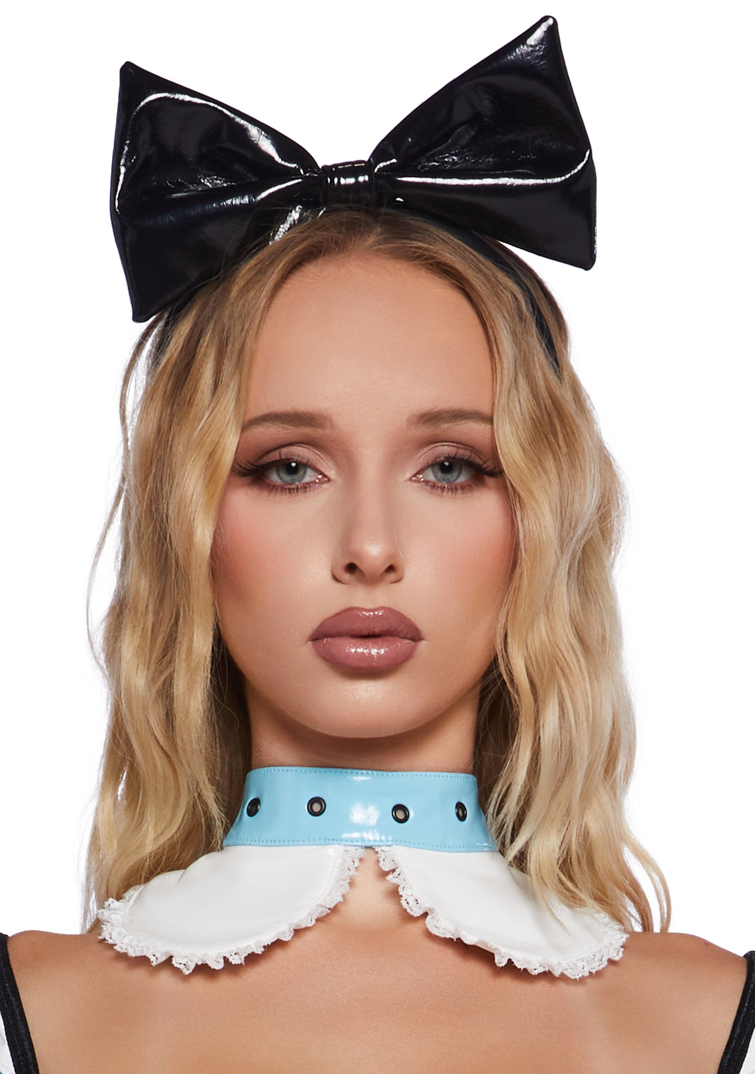 Disney Alice Wonderland Lingerie Sexy Womans Halloween Costume Set - Blue - Image 7