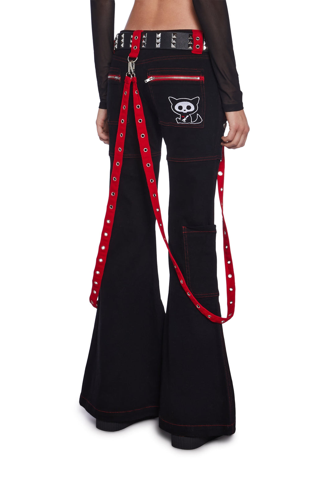 Generation Kiss Low Rise Skinny Flared Cargo Jeans - Blue - Image 5