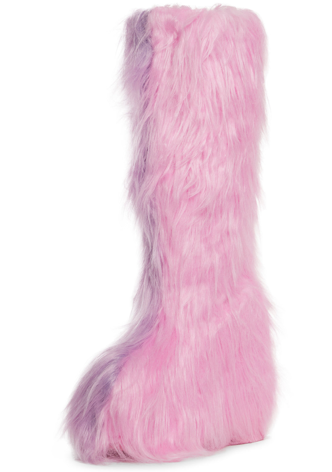 Club Exx Two Tone Faux Fur Knee High Boots - Multi - Image 2