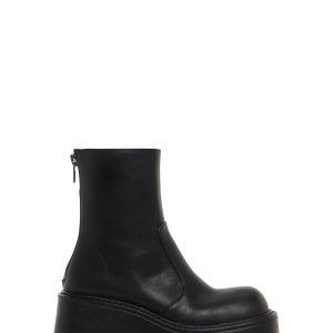 Current Mood Vegan Leather Ankle Boots With Back Zip Closures - Black