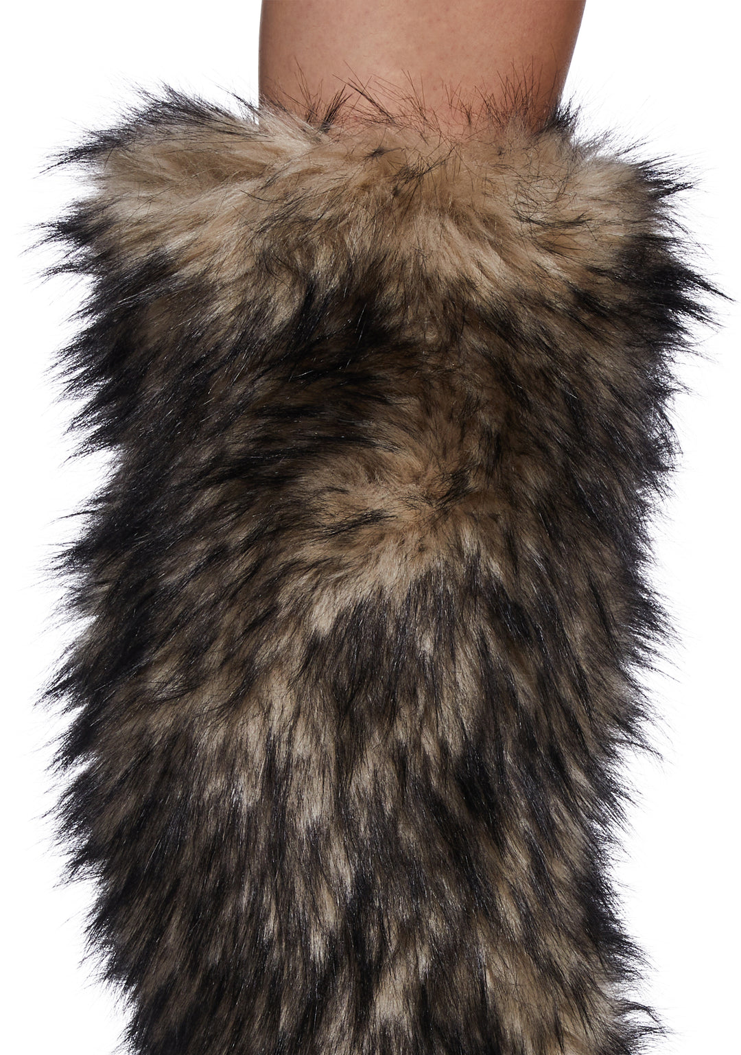 Club Exx Faux Fur Pull-On Thigh High Platform Boots - Off White - Image 2