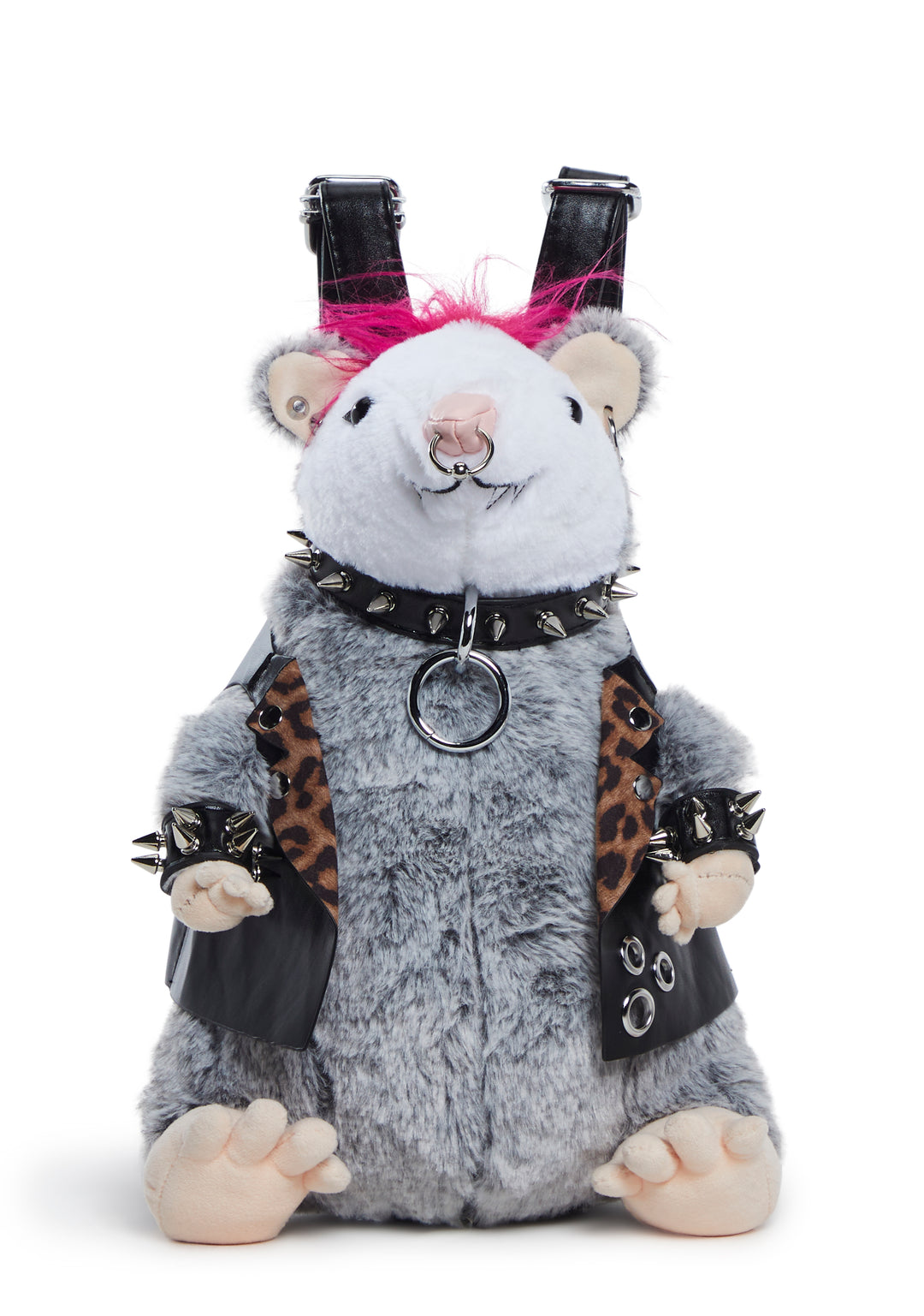 Current Mood Plush Punk Rock Possum Backpack - Multi - Image 2