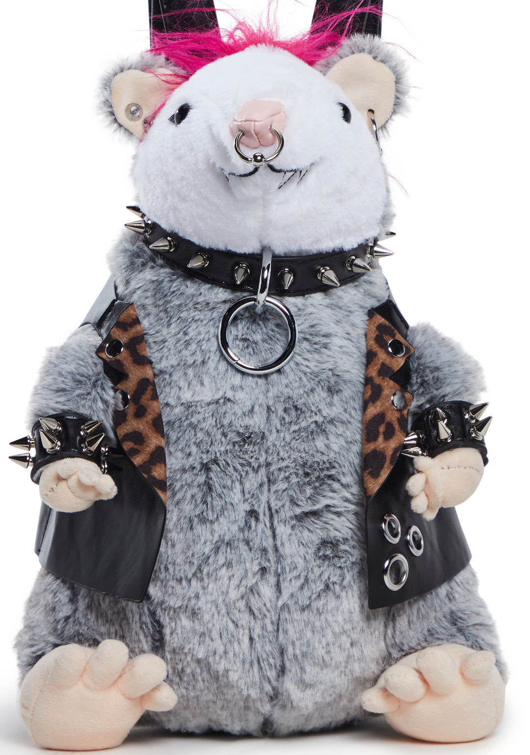 Current Mood Plush Punk Rock Possum Backpack - Multi - Image 6