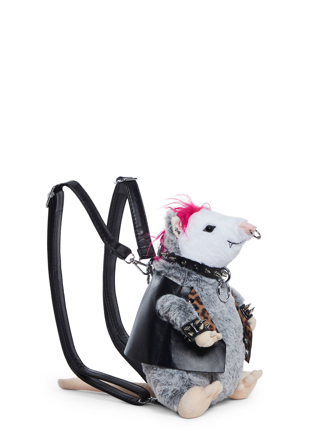 Current Mood Plush Punk Rock Possum Backpack - Multi - Image 3