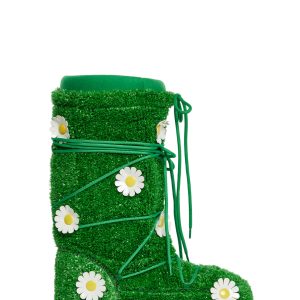 Womens Turf Snow Boots With Daisies Current Mood - Green