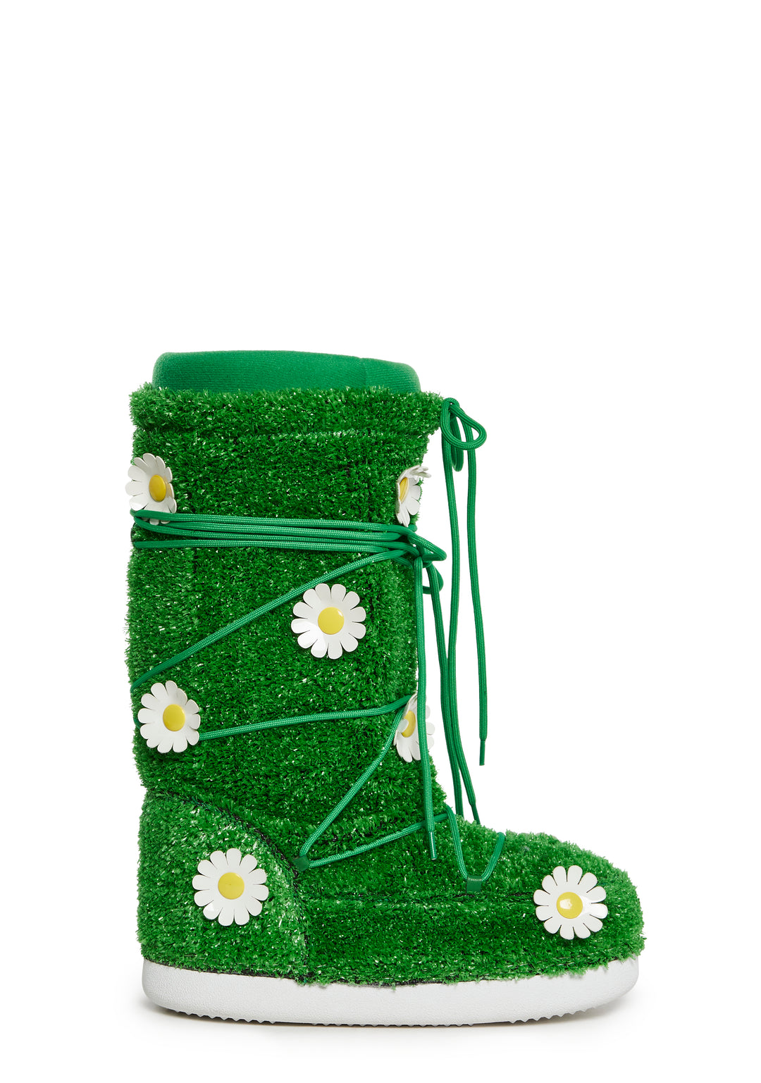 Womens Turf Snow Boots With Daisies Current Mood - Green