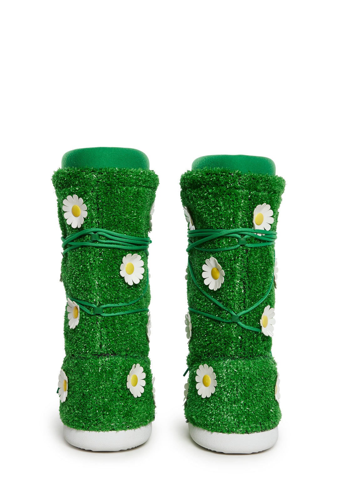 Womens Turf Snow Boots With Daisies Current Mood - Green - Image 4
