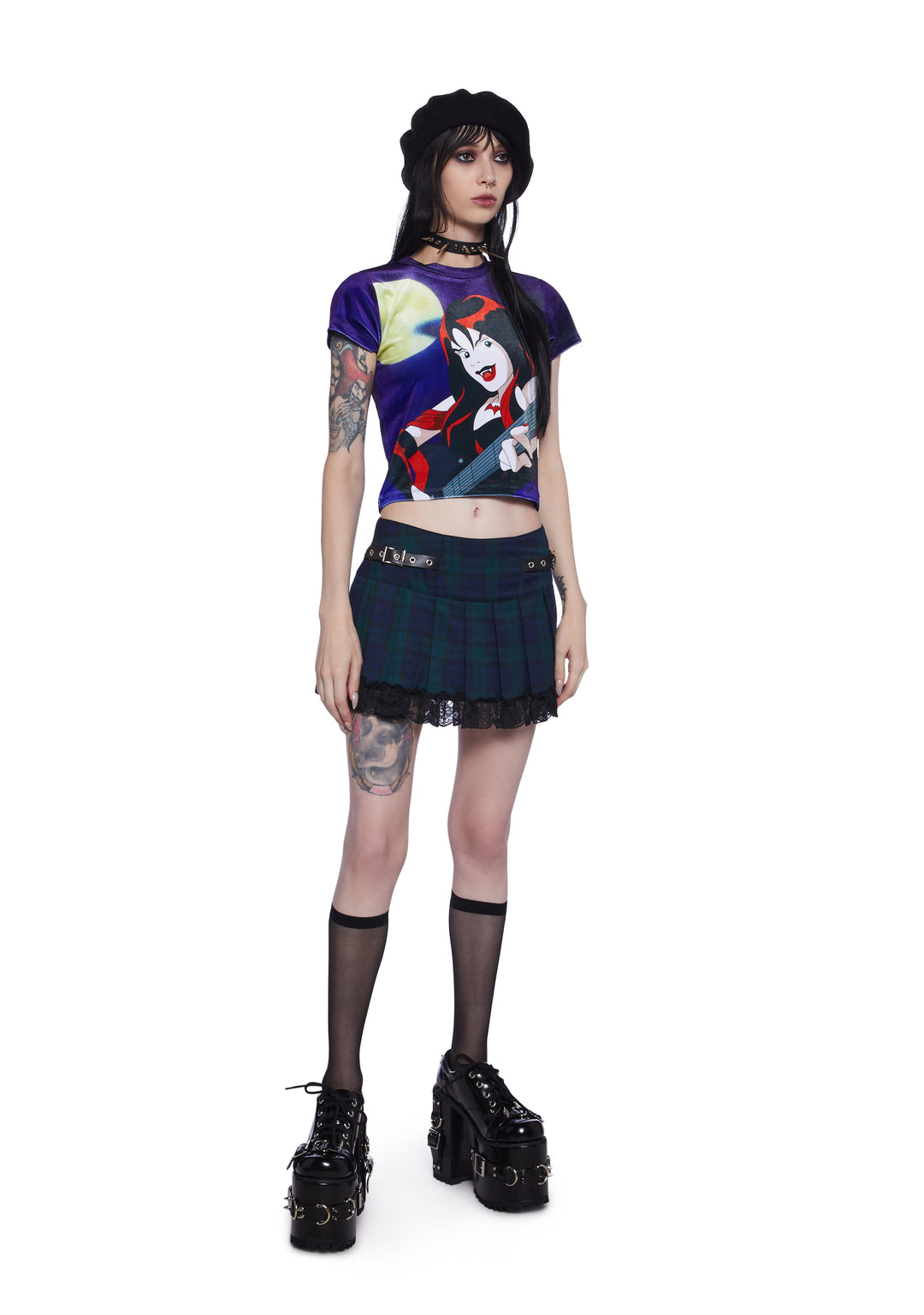 Dolls Kill x Scooby Doo Thorn Hex Girls Baby Velvet Tee - Multi - Image 2