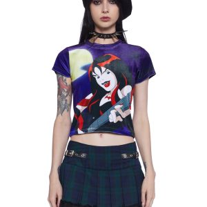 Dolls Kill x Scooby Doo Thorn Hex Girls Baby Velvet Tee - Multi