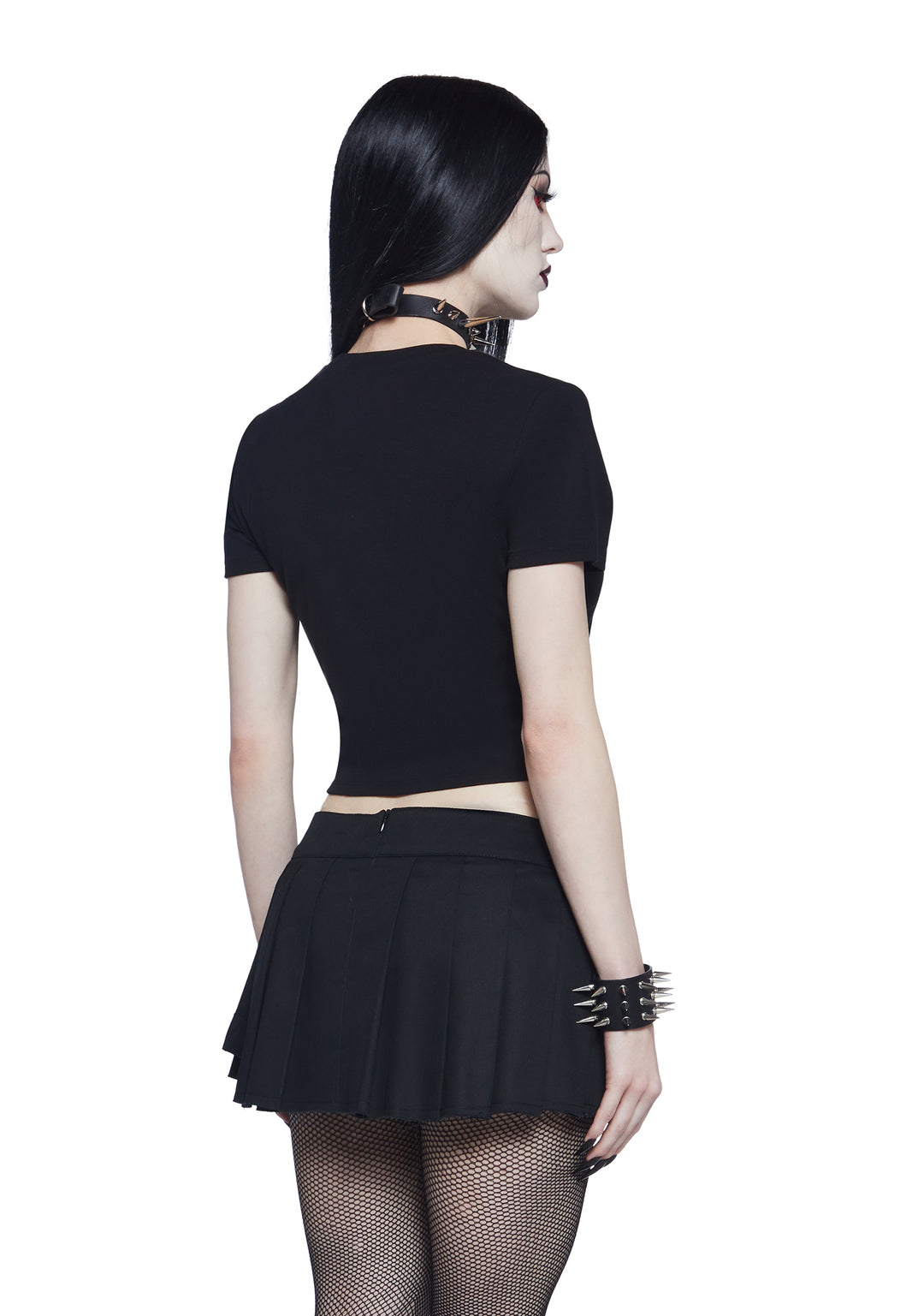 Widow Vegetarian Vampire Baby Tee Twilight Vampire - Black - Image 5