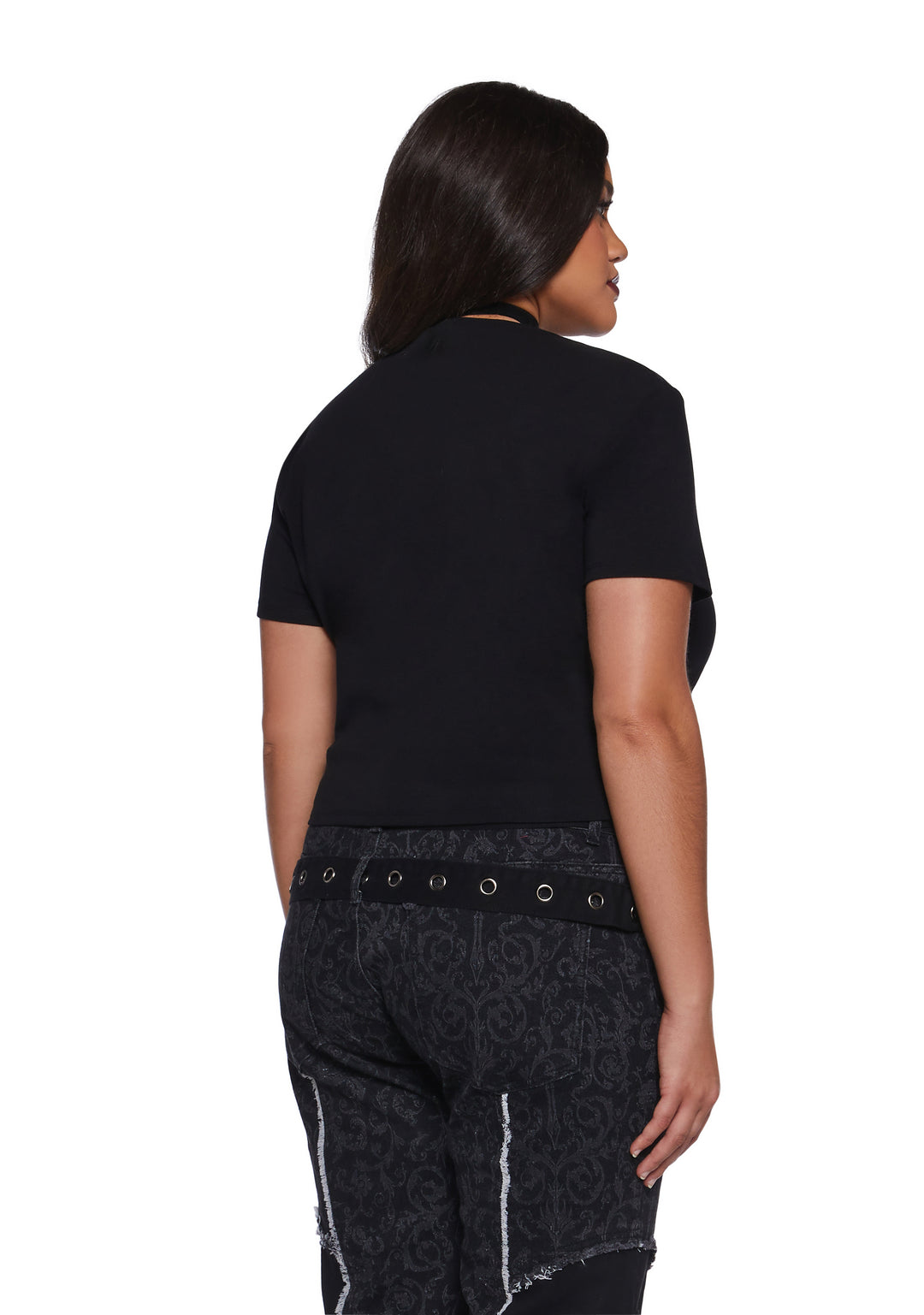 Widow Vegetarian Vampire Baby Tee Twilight Vampire - Black - Image 9