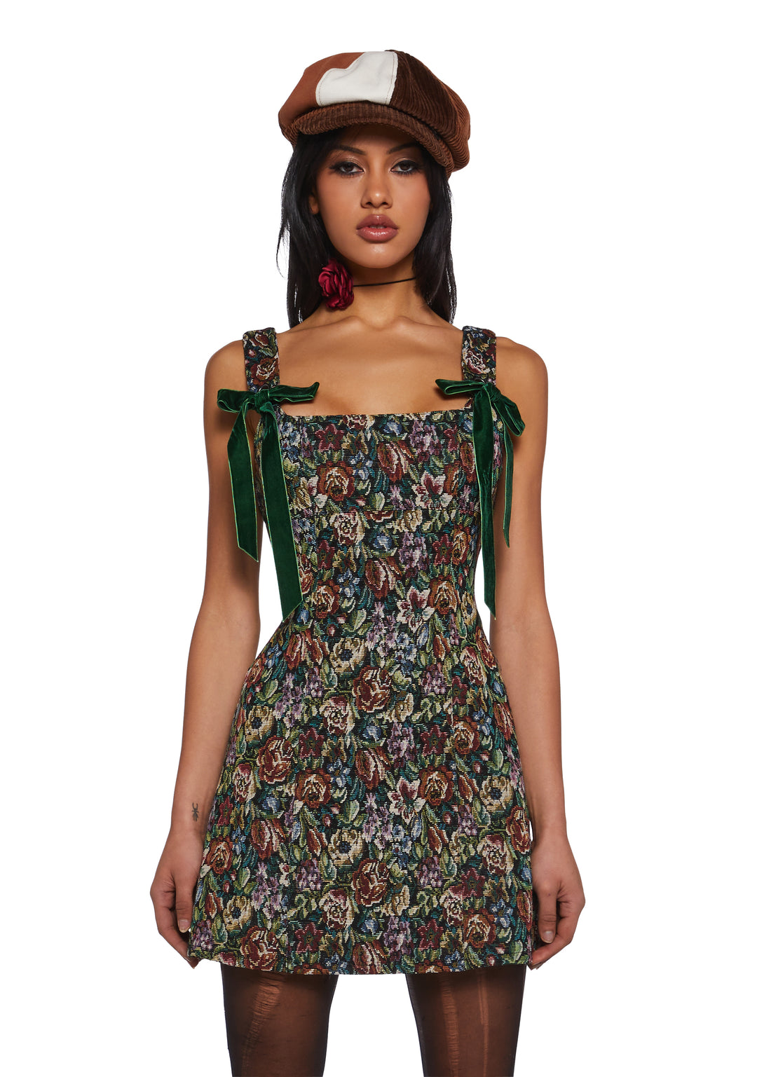 Floral Jacquard Mini Dress Current Mood - Multi