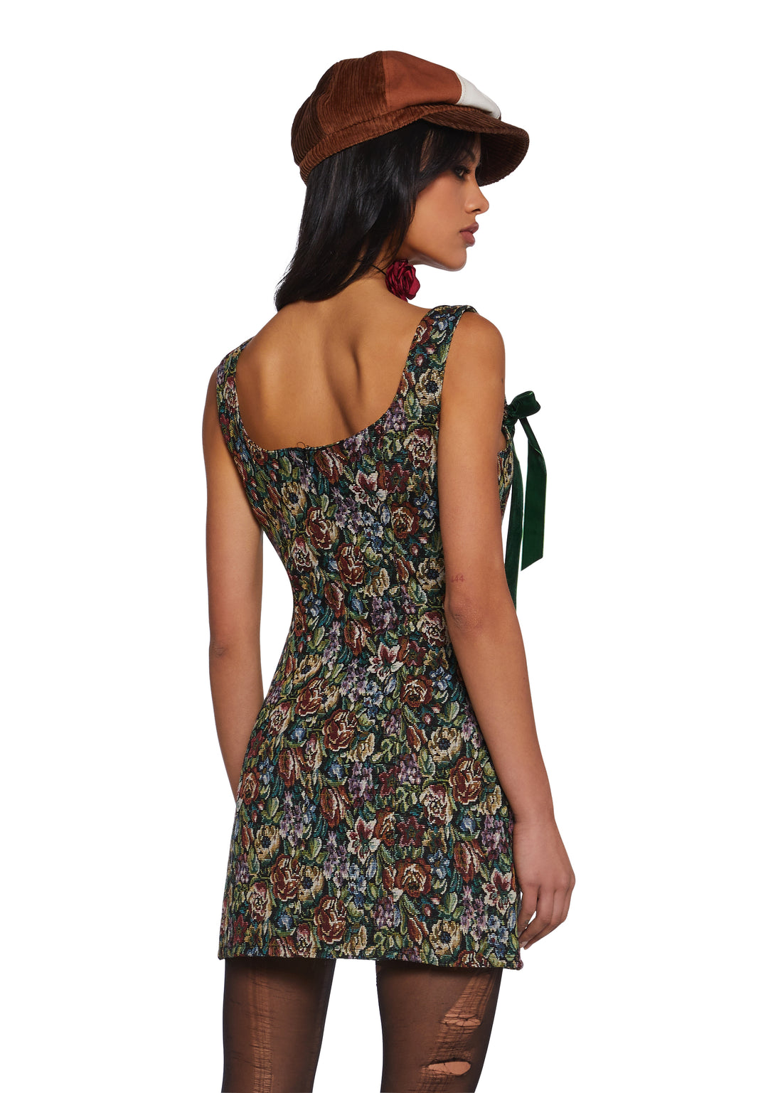 Floral Jacquard Mini Dress Current Mood - Multi - Image 5