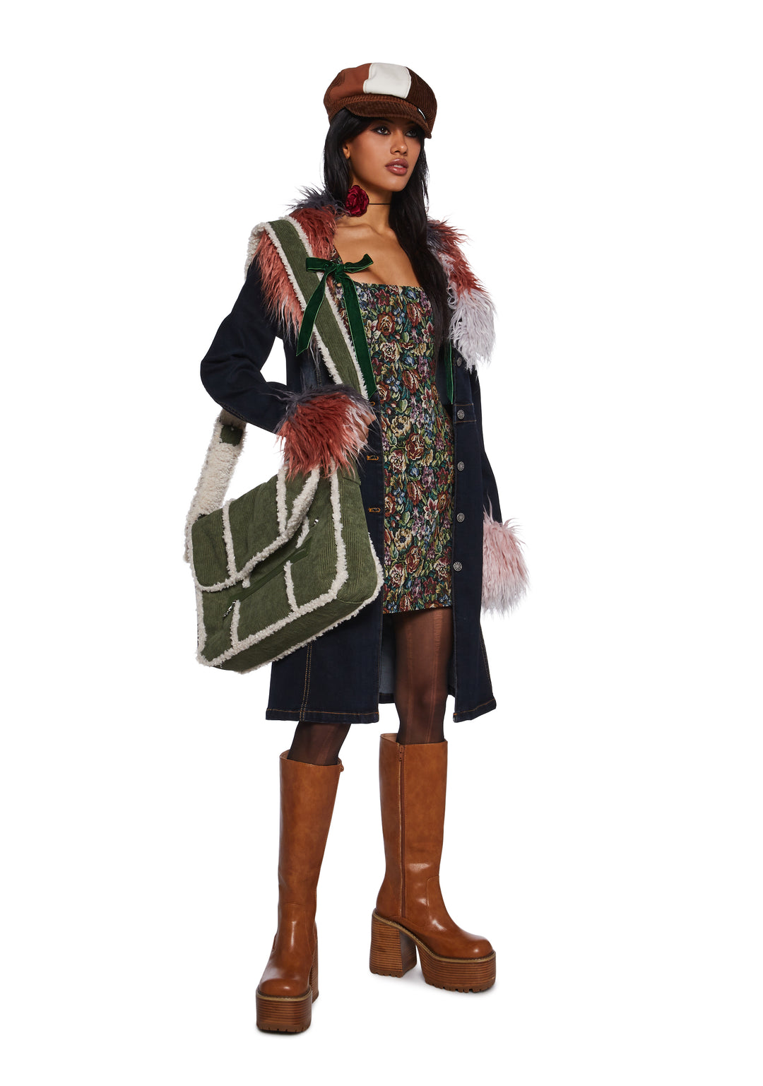 Floral Jacquard Mini Dress Current Mood - Multi - Image 3