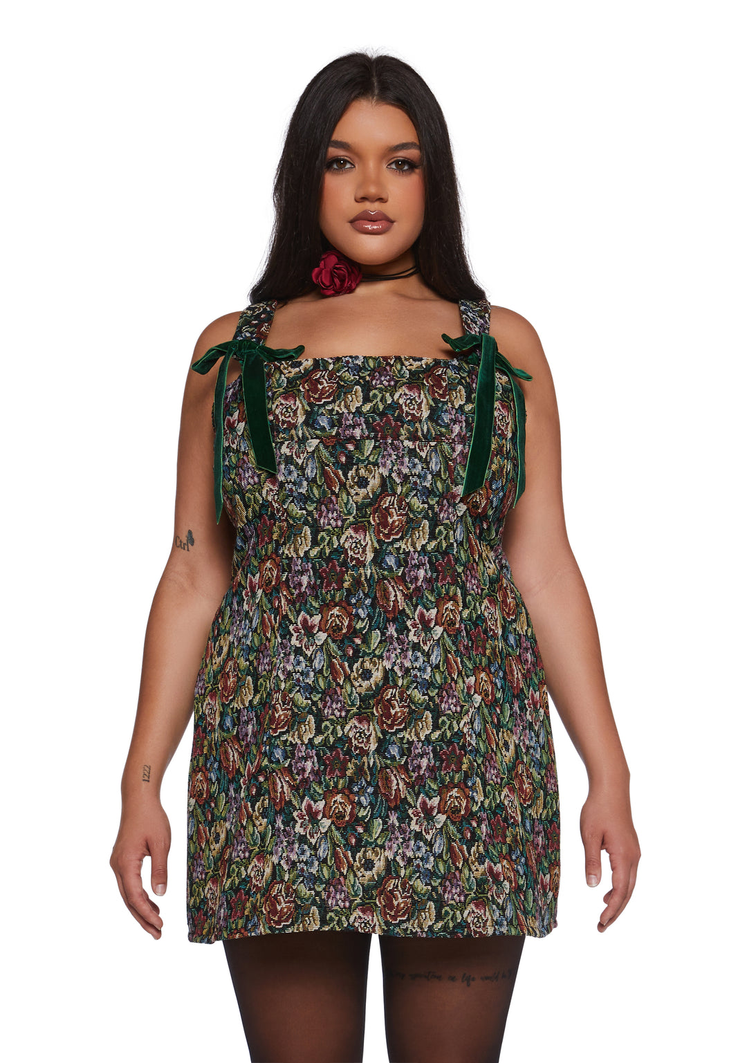 Floral Jacquard Mini Dress Current Mood - Multi - Image 2