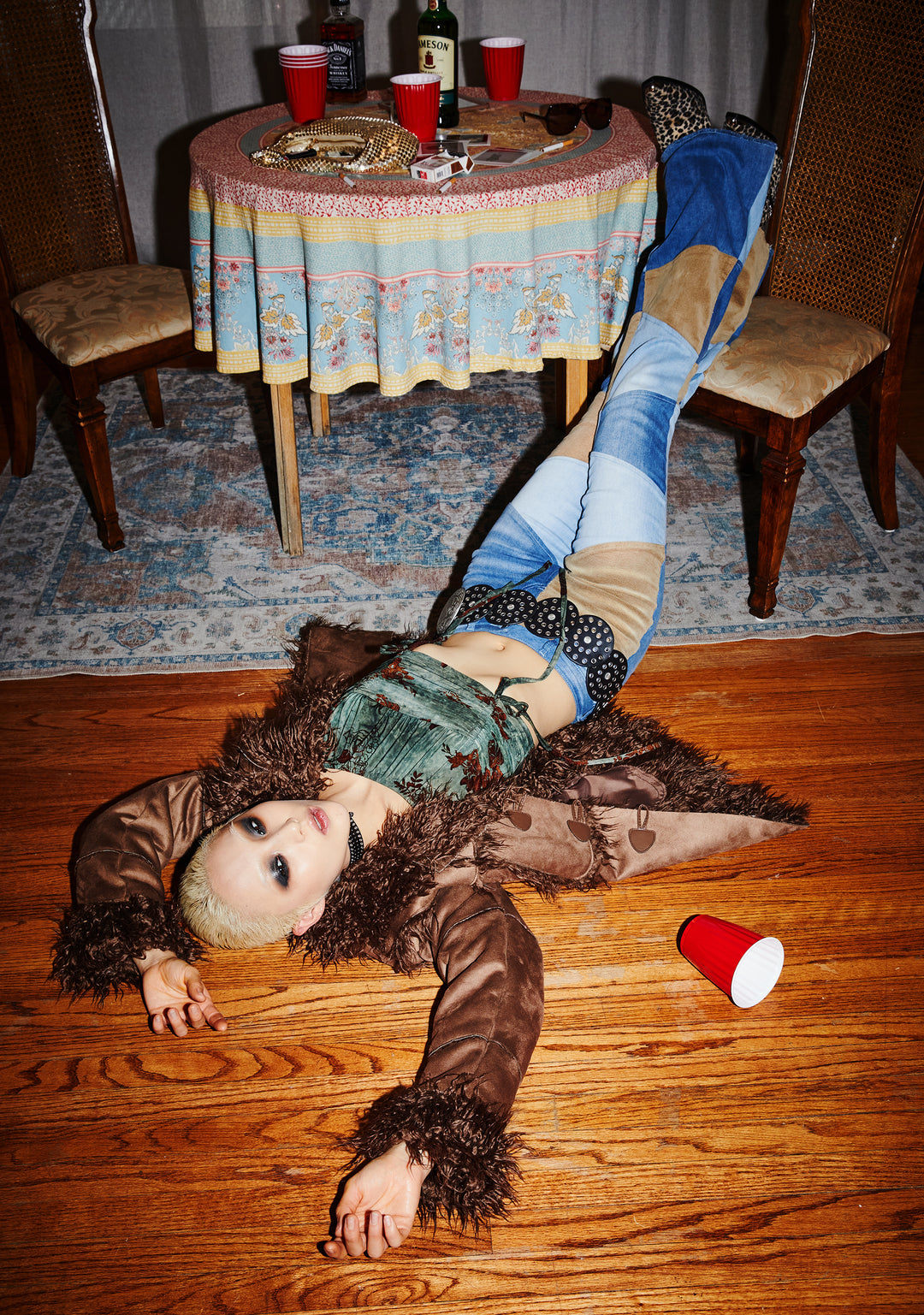 Patchwork Cord And Denim Flared Jeans - Delia's - Image 11