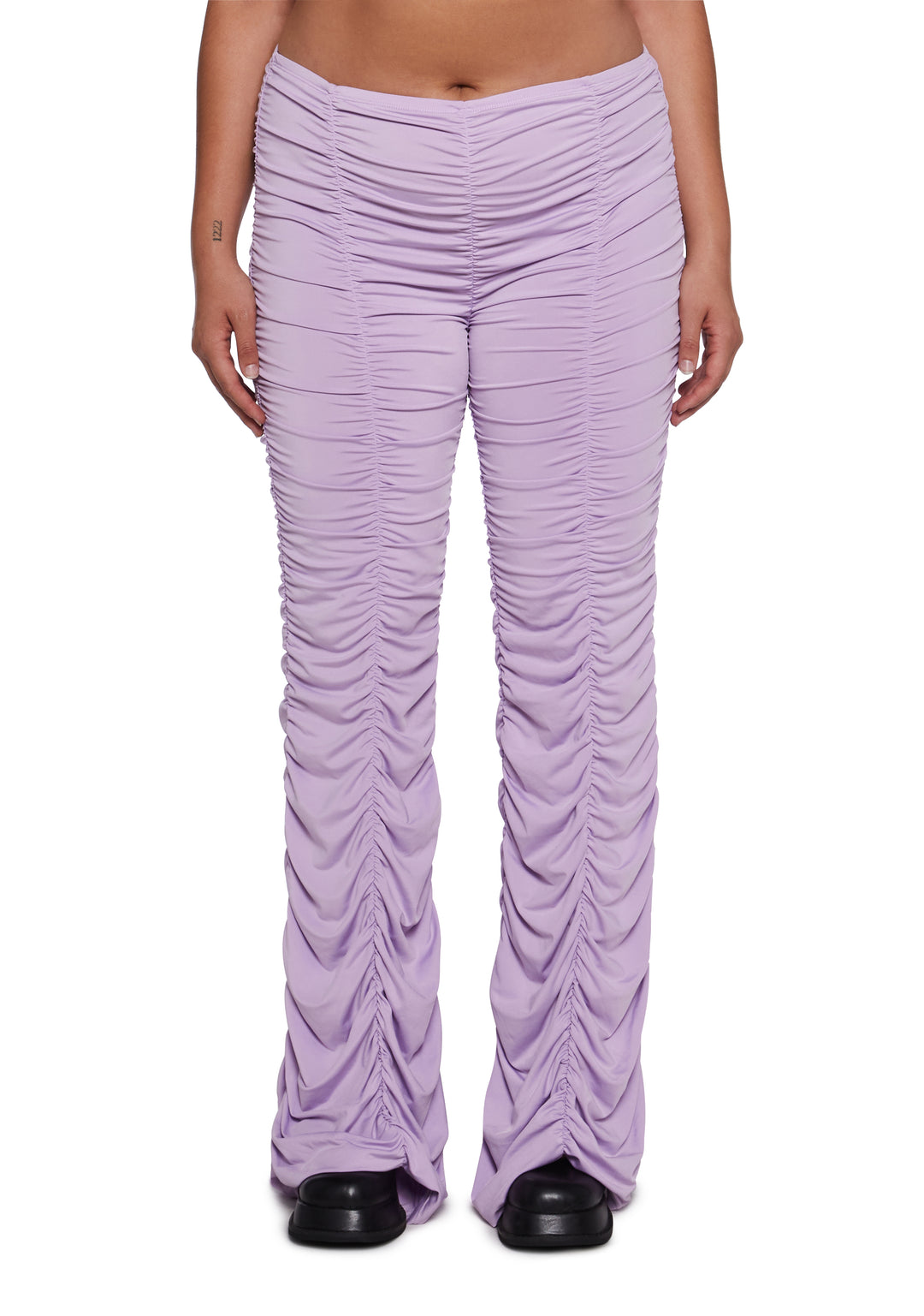Ruched Bell Bottoms Sugar Thrillz - Lavender - Image 3