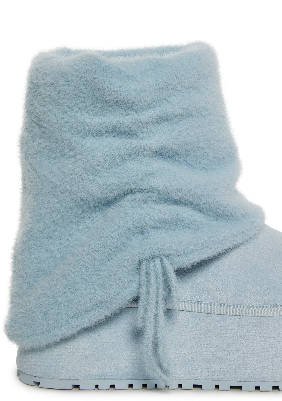 Womens Snuggle Faux Suede Sherpa Platform Boots Current Mood - Blue - Image 2