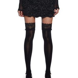 Womens Rose Applique Mini Skort Current Mood - Black
