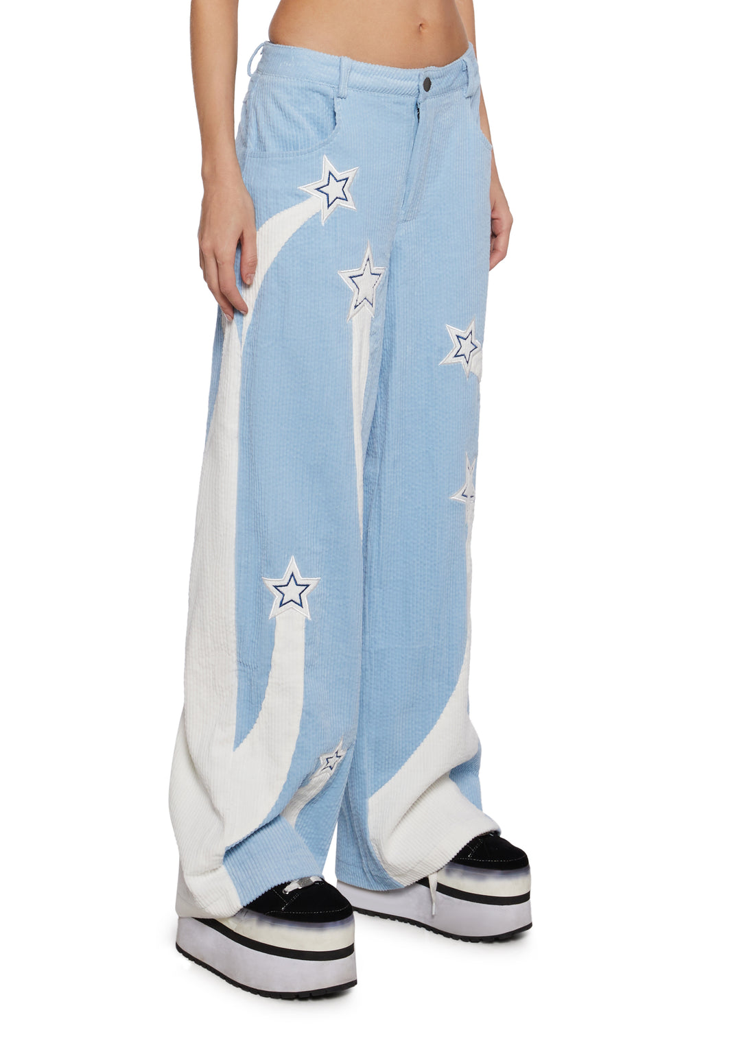 Womens Shooting Star Corduroy Pants Delia's - Blue - Image 3