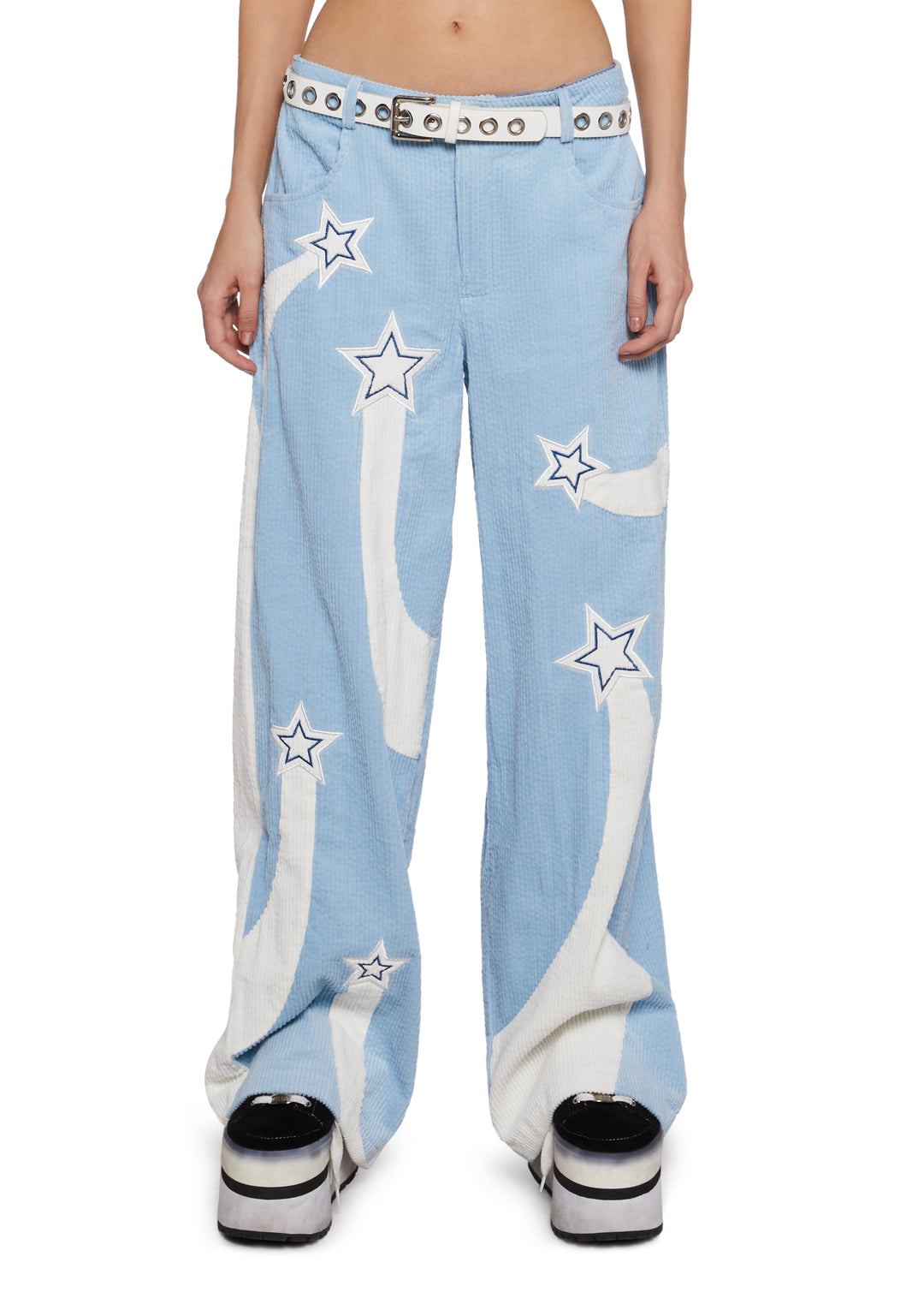 Womens Shooting Star Corduroy Pants Delia's - Blue