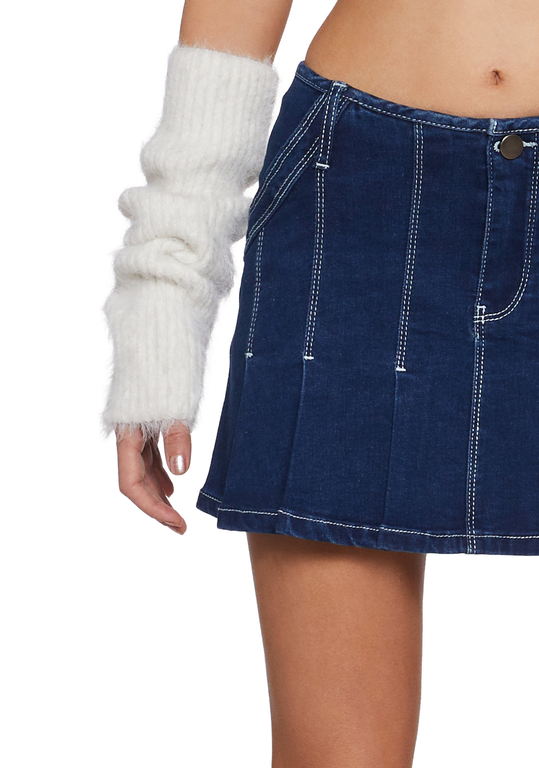 Womens Denim Pleated Skirt Delia's - Blue - Image 5