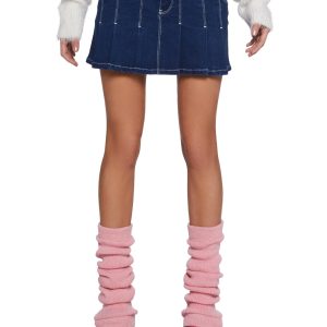 Womens Denim Pleated Skirt Delia's - Blue