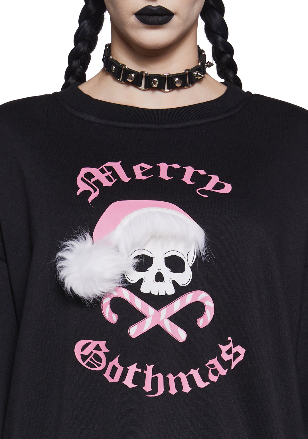 The Grave Girls Merry Gothmas Knit Pullover Sweatshirt - Black - Image 5