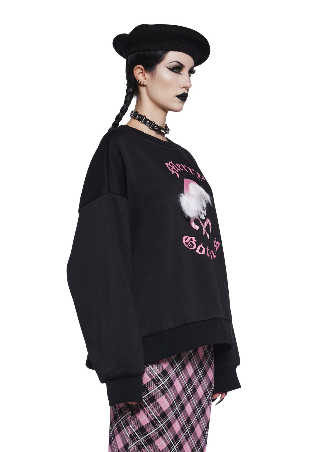 The Grave Girls Merry Gothmas Knit Pullover Sweatshirt - Black - Image 3
