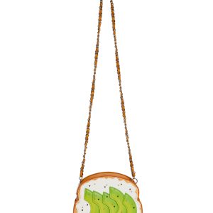 Vegan Leather Avocado Toast Shaped Crossbody Bag Current Mood - Multi