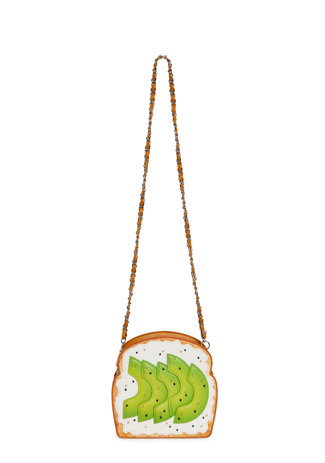 Vegan Leather Avocado Toast Shaped Crossbody Bag Current Mood - Multi