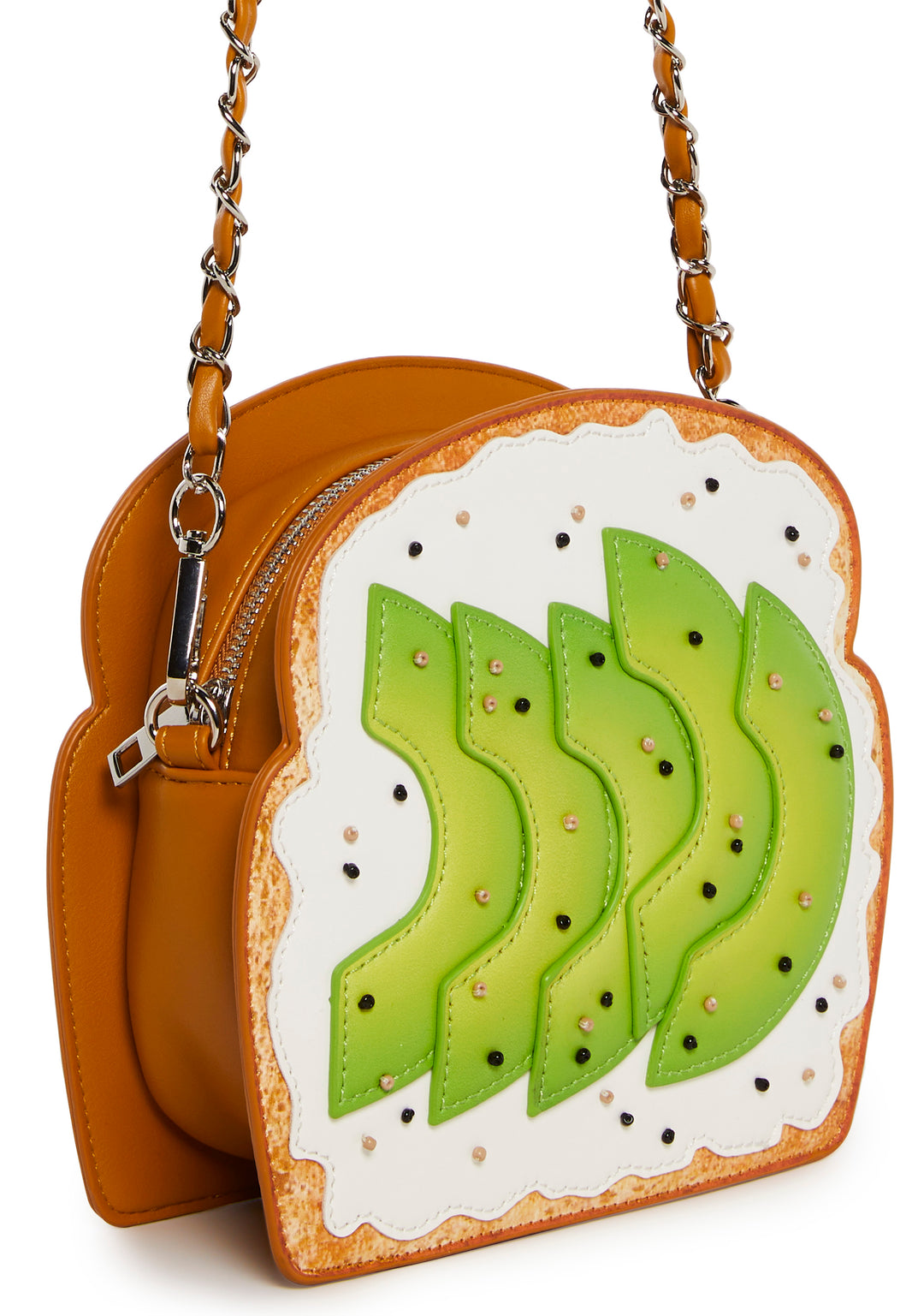 Vegan Leather Avocado Toast Shaped Crossbody Bag Current Mood - Multi - Image 5