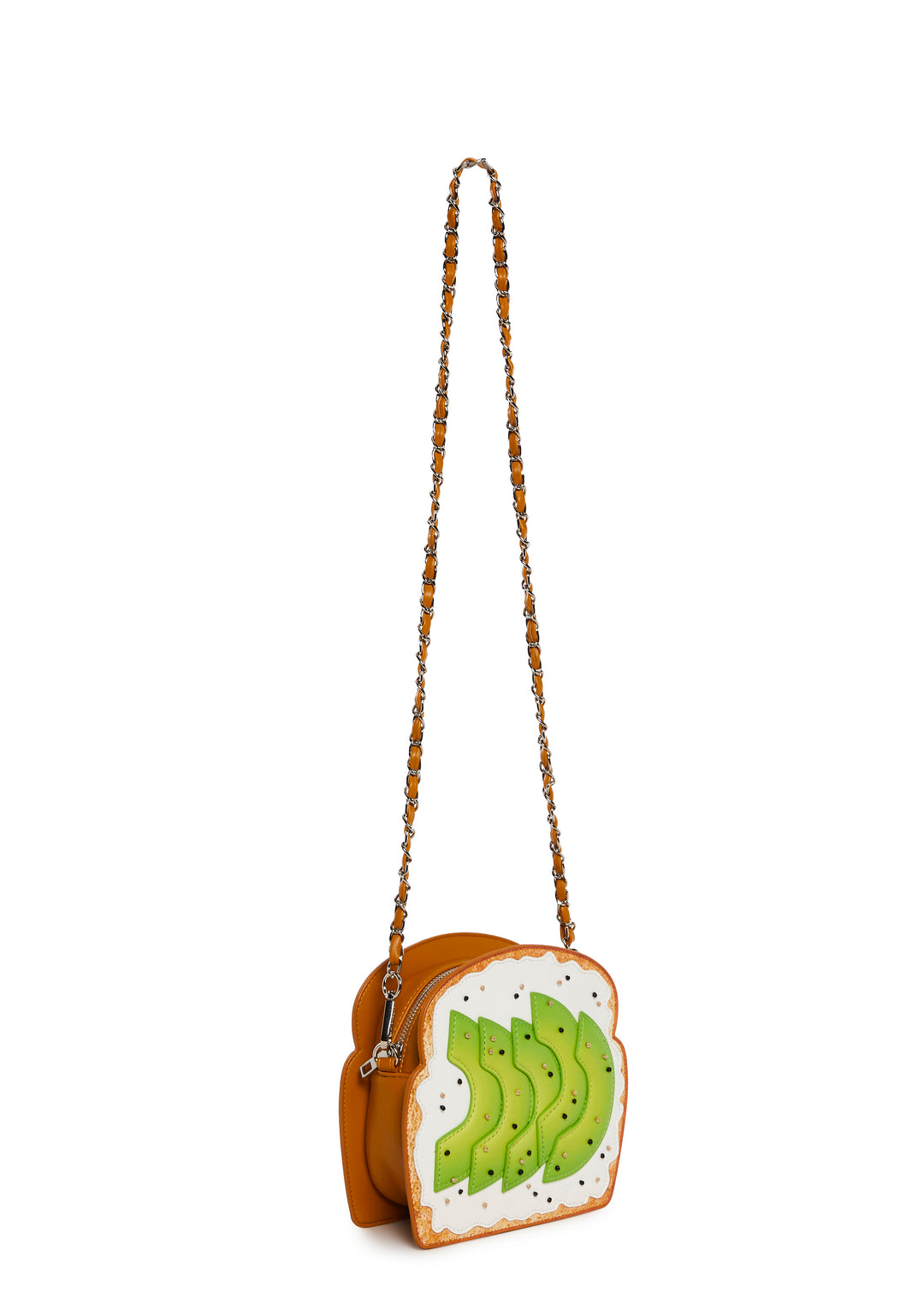Vegan Leather Avocado Toast Shaped Crossbody Bag Current Mood - Multi - Image 3