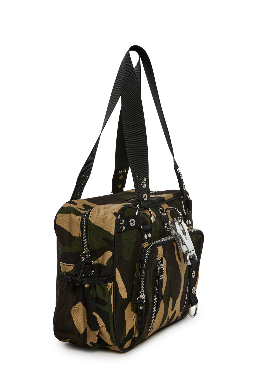 Womens Camo Big Shoulder Bag Current Mood - Green - Image 3