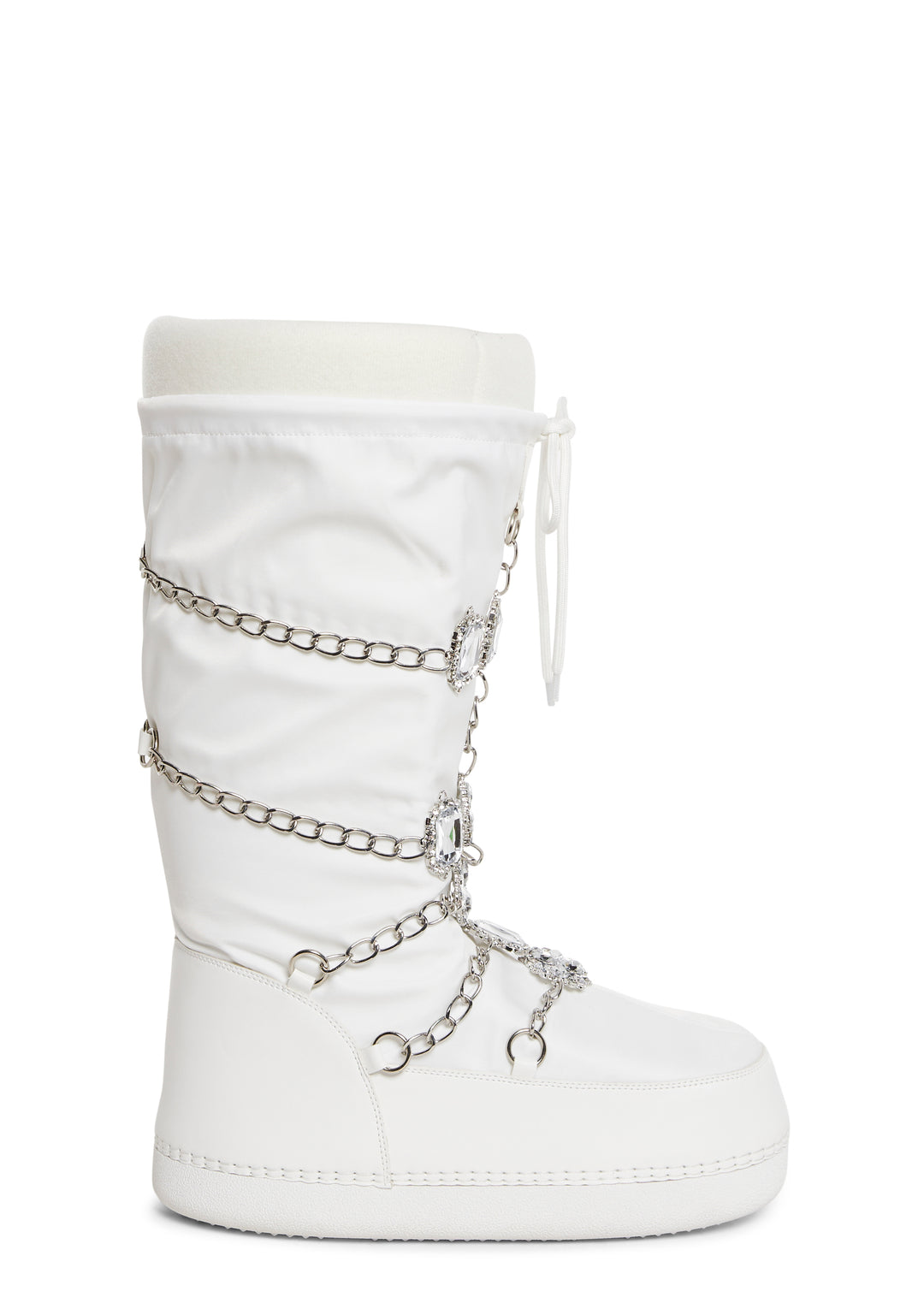 Womens Winter Boots With Gemstones Sugar Thrillz - White