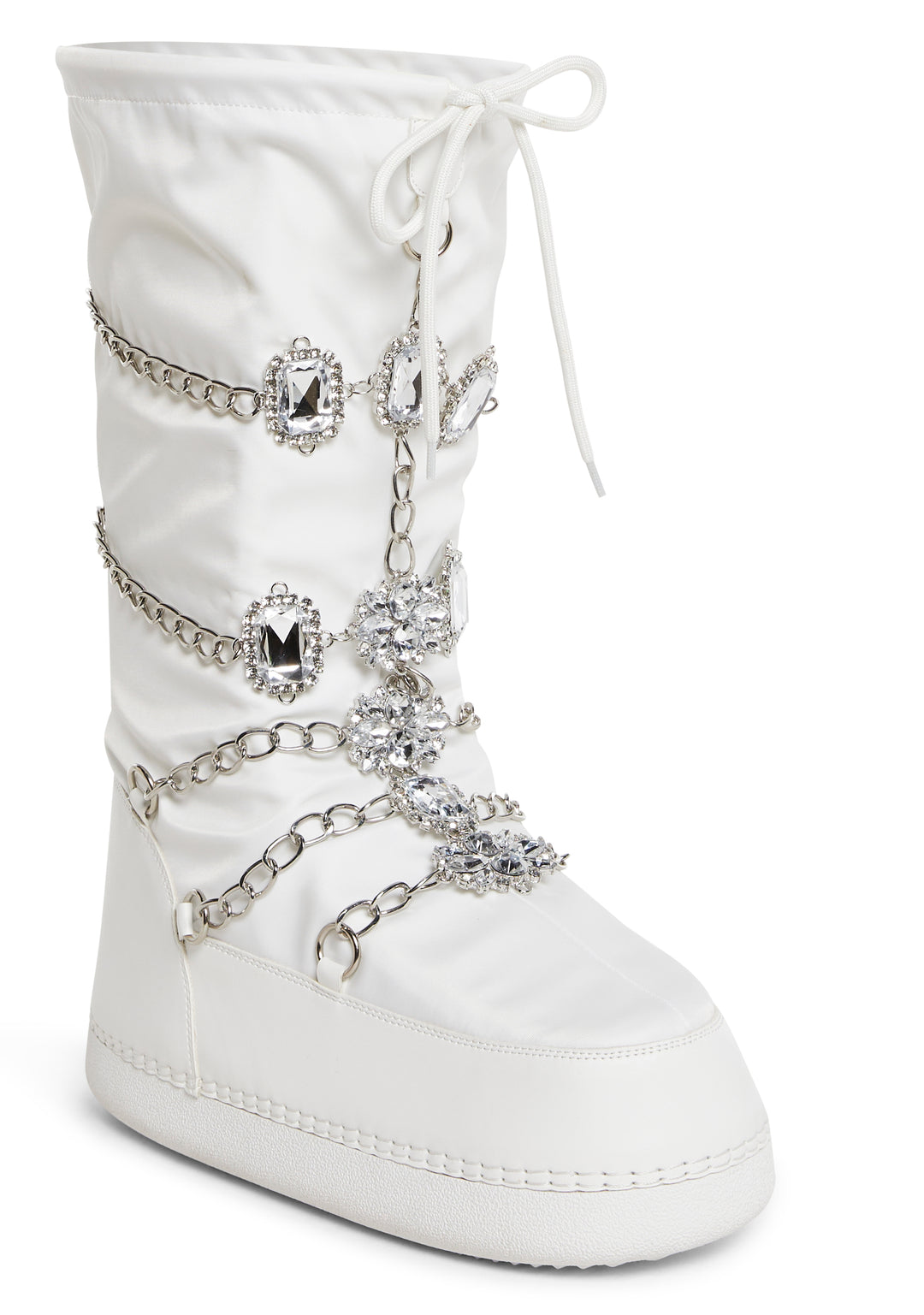 Womens Winter Boots With Gemstones Sugar Thrillz - White - Image 2