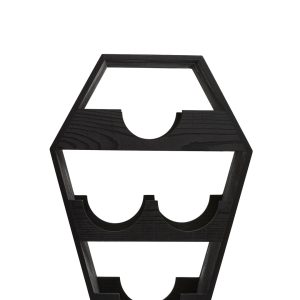 Coffin Wine Rack Vampires Dolls Home - Black