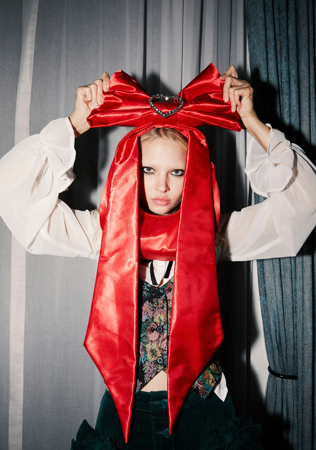 Womens Sexy Bow Shoulder Bag Sugar Thrillz -Red - Image 6