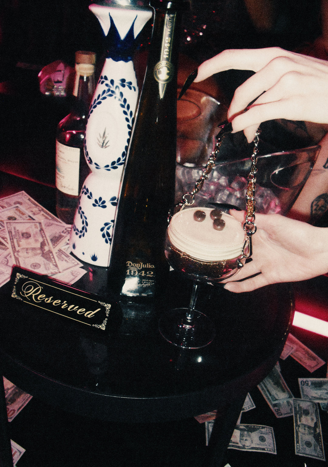 Espresso Martini Plastic Zip-Around Vegan Leather Handbag Current Mood - Multi - Image 6