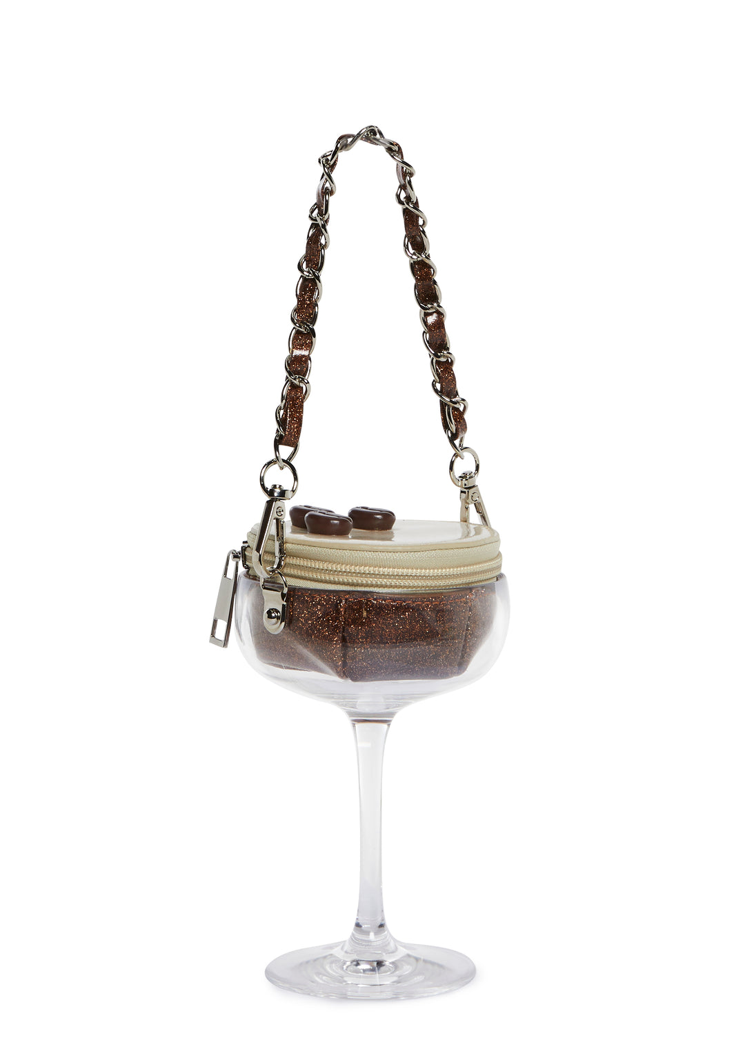 Espresso Martini Plastic Zip-Around Vegan Leather Handbag Current Mood - Multi - Image 3