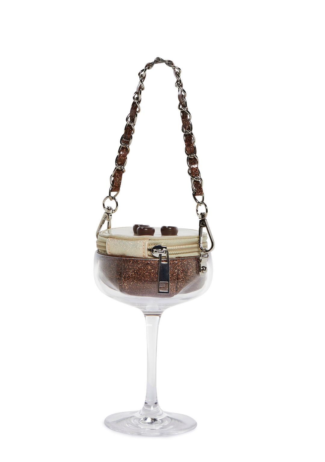 Espresso Martini Plastic Zip-Around Vegan Leather Handbag Current Mood - Multi - Image 4