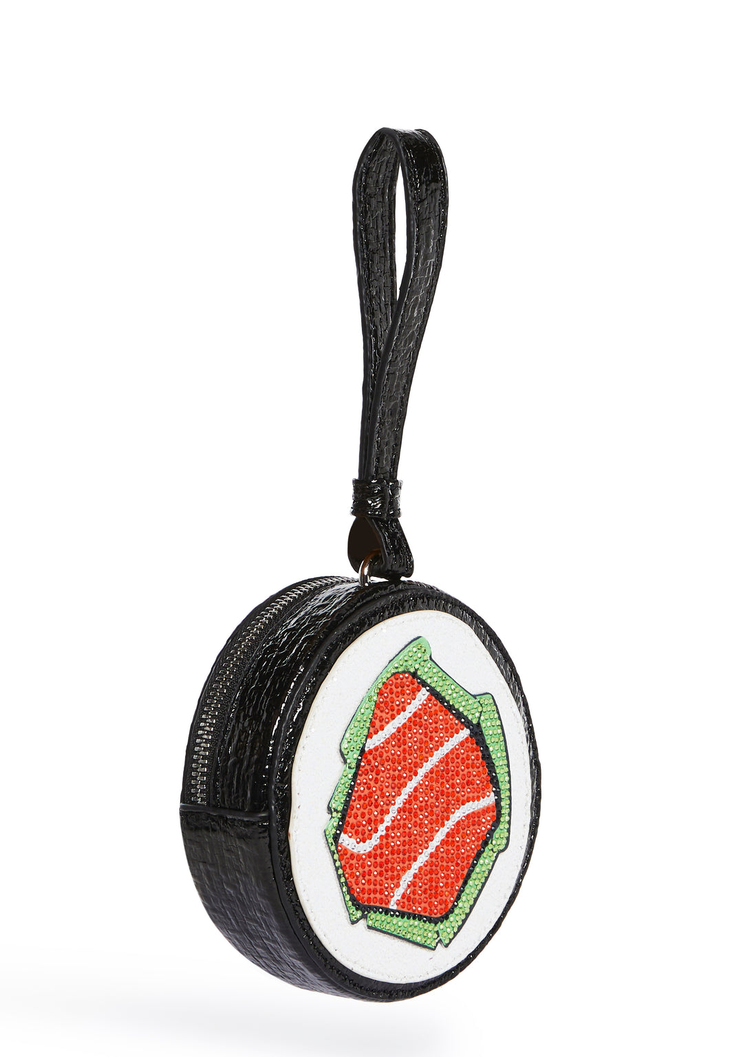 Textured Vegan Leather Rhinestone Philly Sushi Roll Wristlet Current Mood - Multi - Image 3