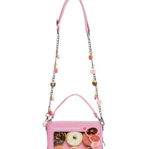 Vegan Leather Chainlink Mini Donut Box Crossbody Bag Sugar Thrillz - Multi