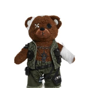 Bandaged Teddy Bear Shaped Plushie Darker Wavs - Multi