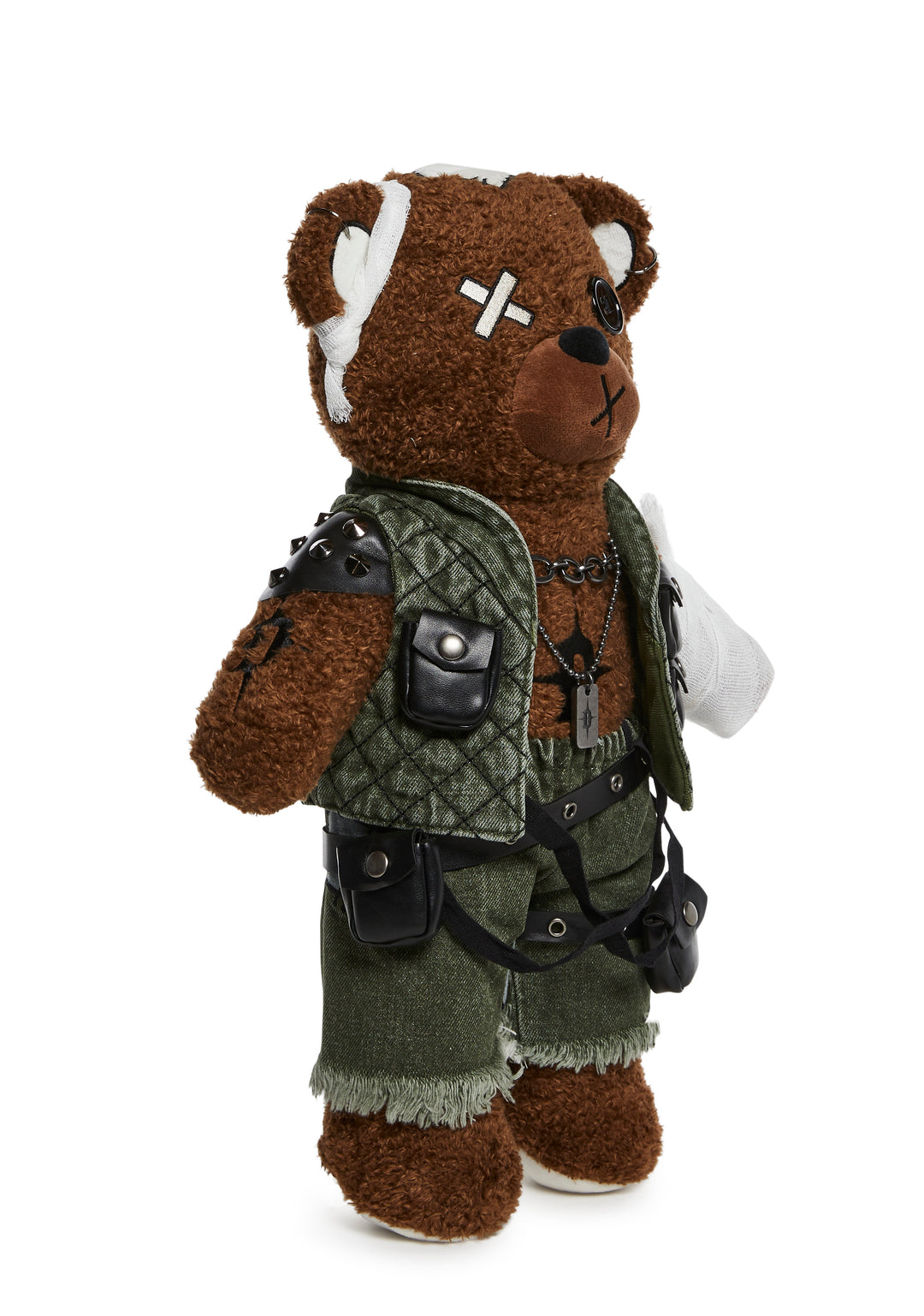 Bandaged Teddy Bear Shaped Plushie Darker Wavs - Multi - Image 3