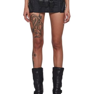 Namilia Trinity Mini Skirt With Lace Ups - Black