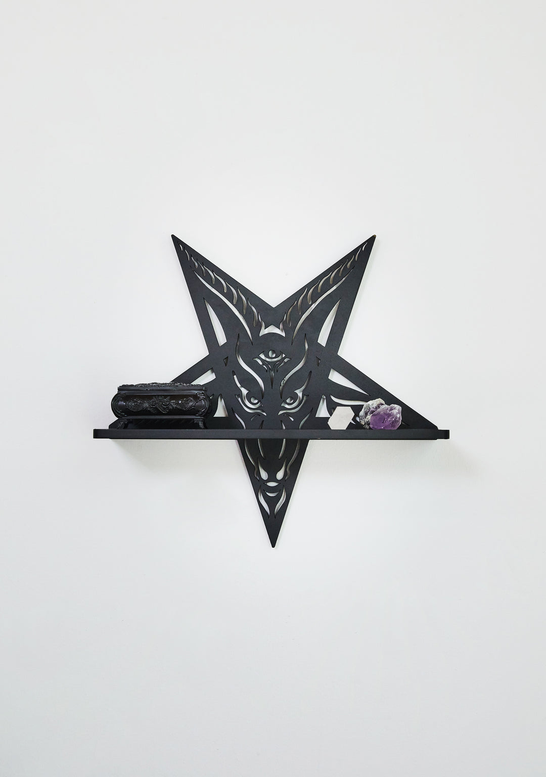 Kreepsville 666 Baphomet Mini Shelf Kit Home Decor - Black
