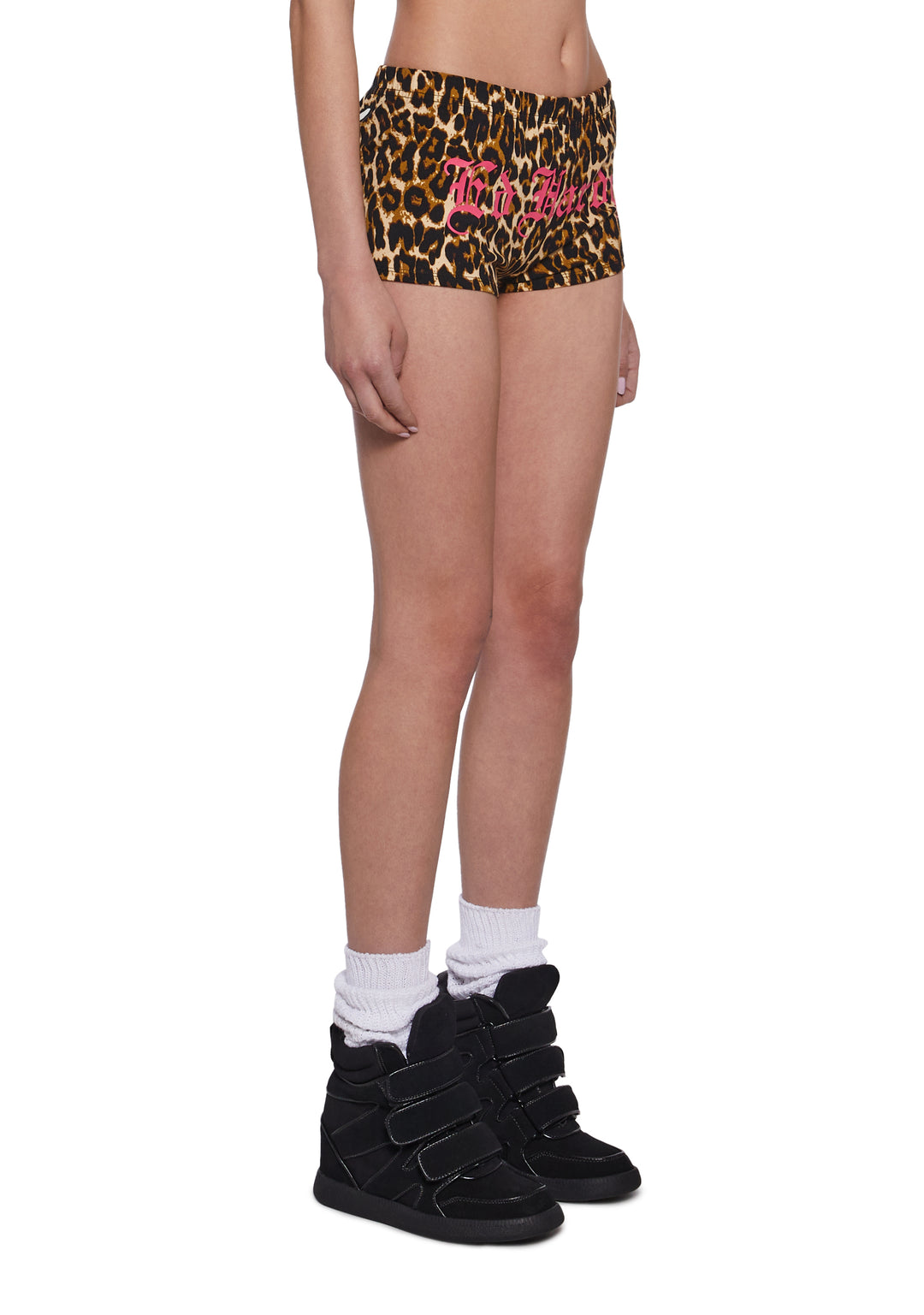 Ed Hardy Leopard Booty Shorts With Heart Wings - Multi - Image 3